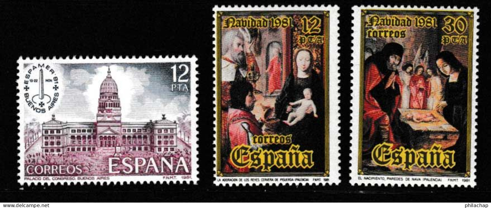 Espagne 1981 Yvert 2265 / 2267 ** TB - Ungebraucht