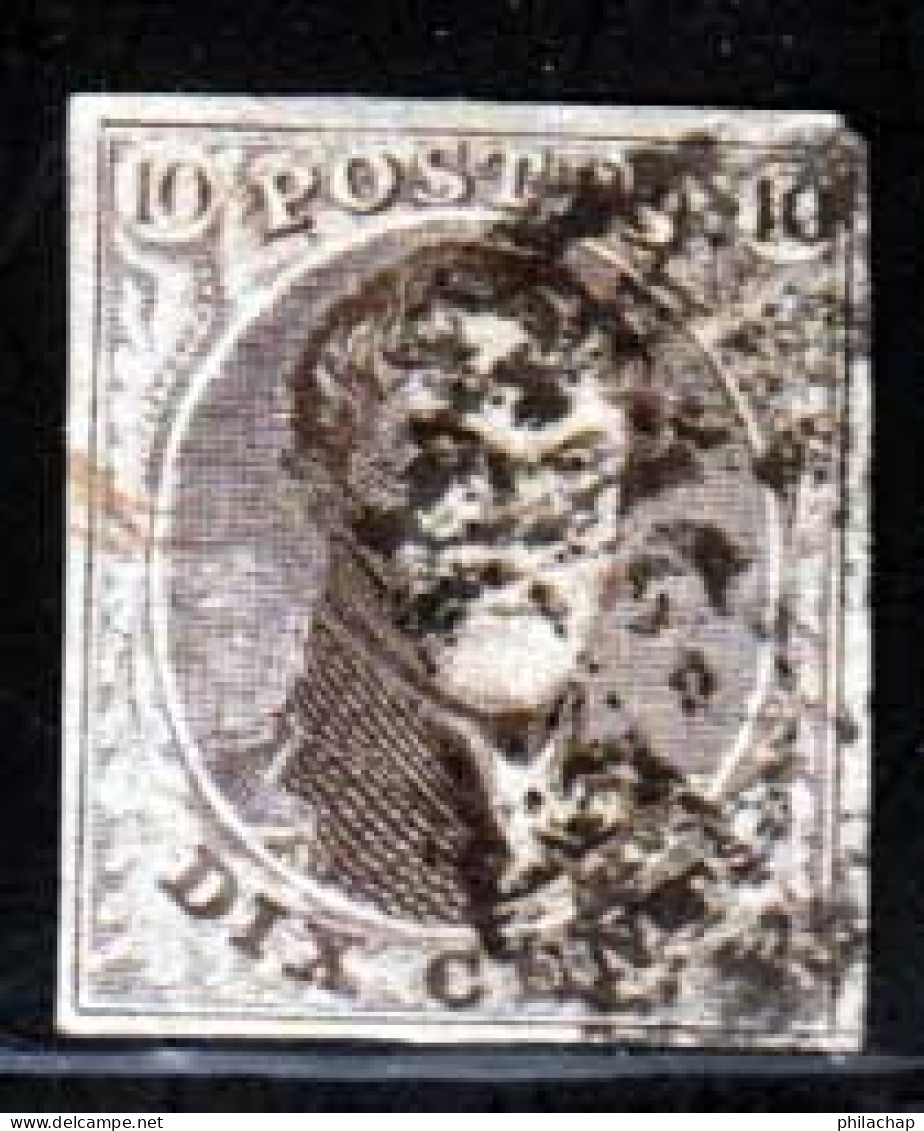 Belgique 1858 Yvert 10a (o) B Oblitere(s) - 1858-1862 Medaglioni (9/12)