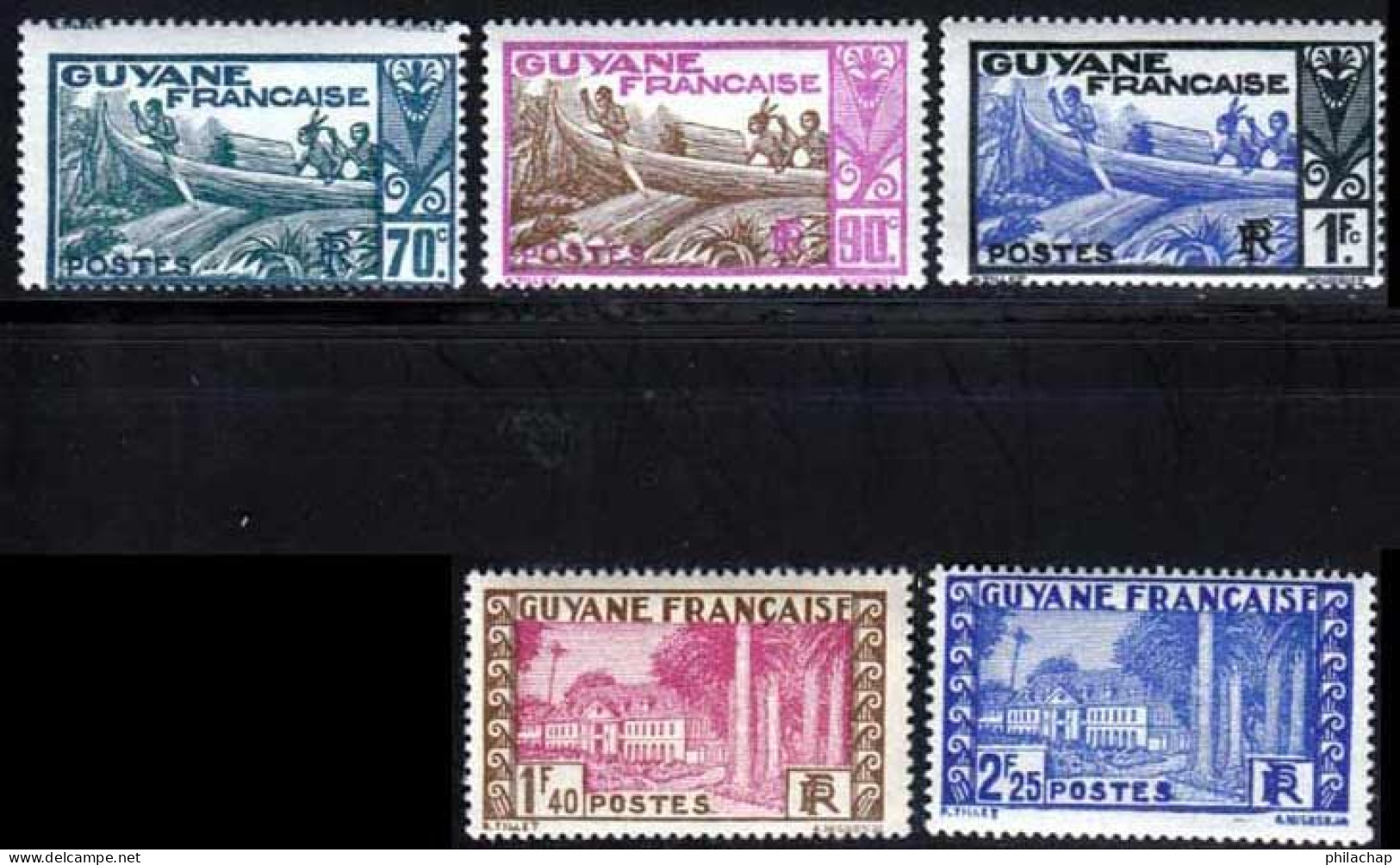 Guyane 1939 Yvert 161 / 163 - 165 - 167 ** TB Bord De Feuille - Ongebruikt