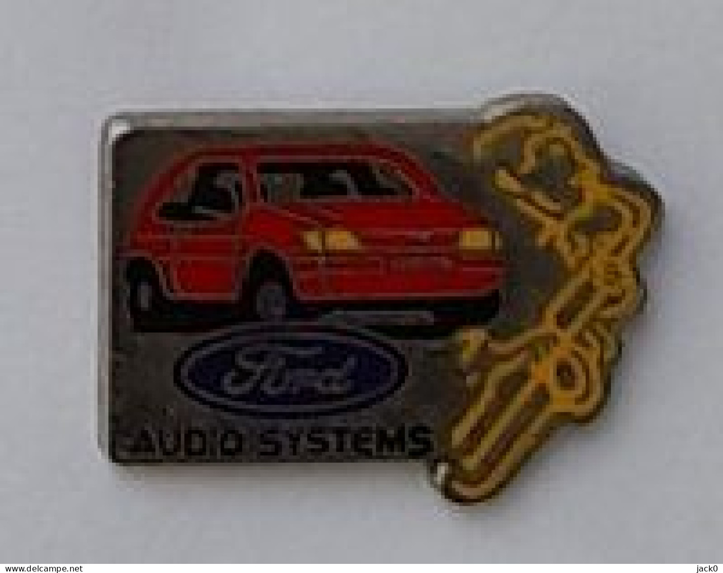 Pin's  Automobile  FORD  Rouge  AUDIO  SYSTEMS - Ford