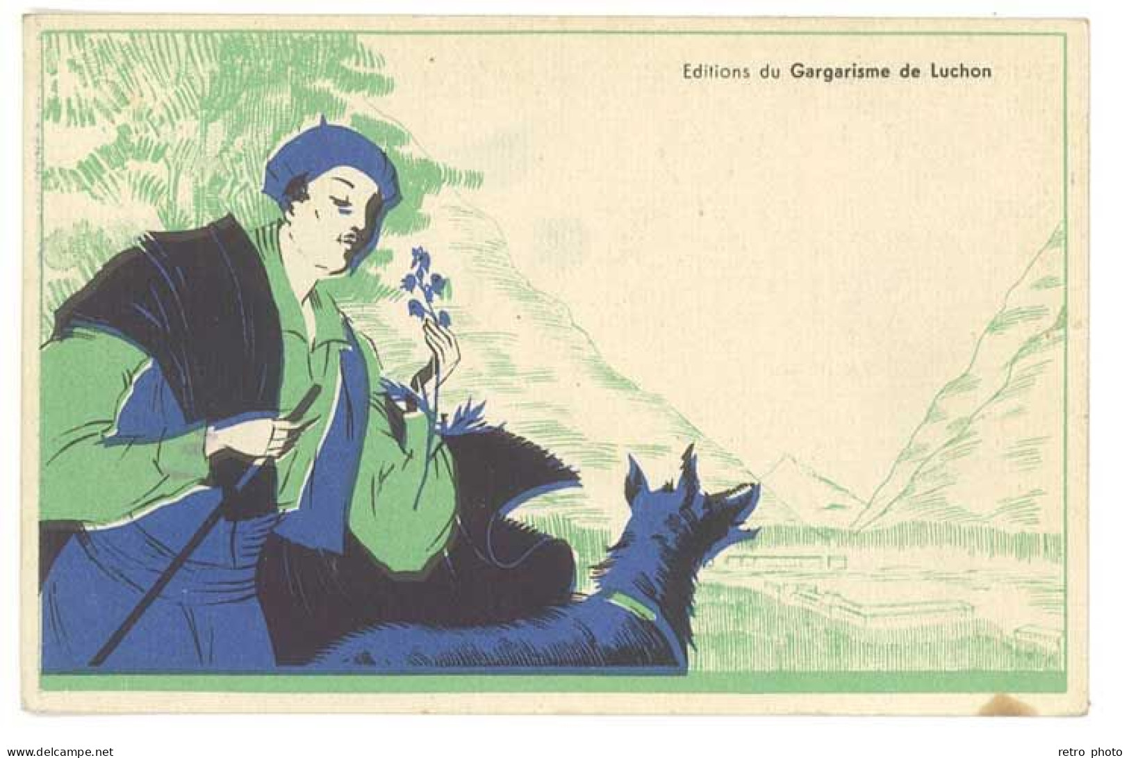 Cpa Editions Du Gargarisme De Luchon / Laboratoires Sauba / Chien, Dragées, Affections De La Gorge    ( PUB ) - Advertising