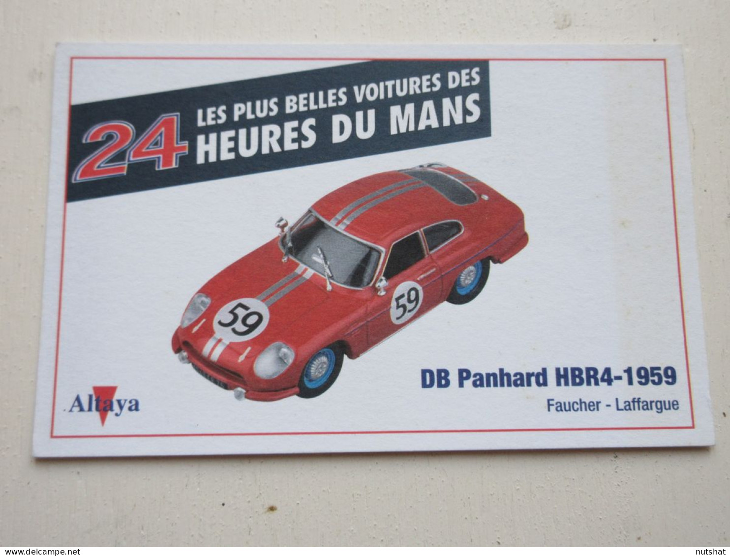 AUTO CARTE 24h Du MANS 1959 DB PANHARD HBR4 - FAUCHER LAFFARGUE - Sonstige