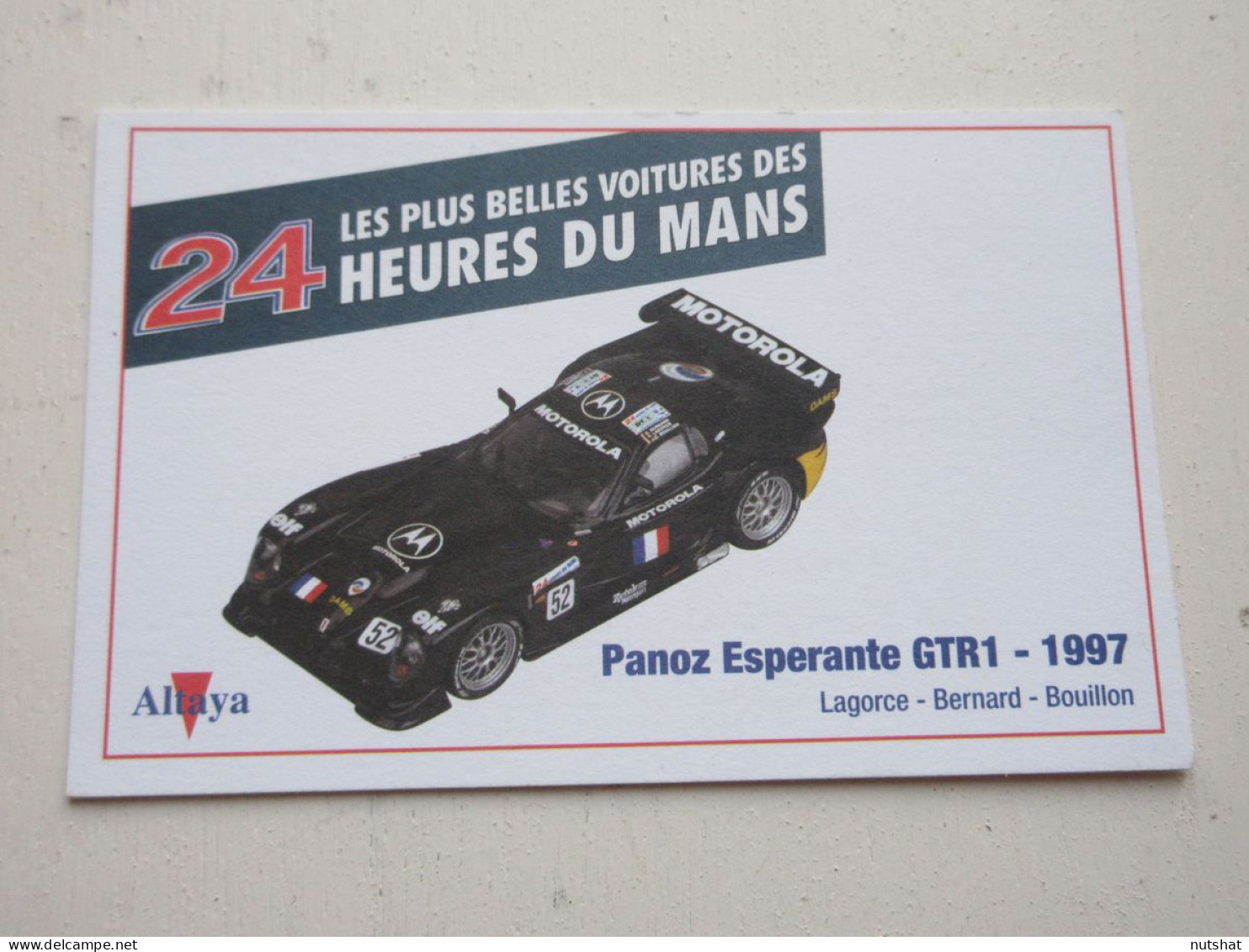 AUTO CARTE 24h Du MANS 1997 PANOZ ESPERANTE GTR1 - LAGORCE BERNARD BOUILLON - Altri