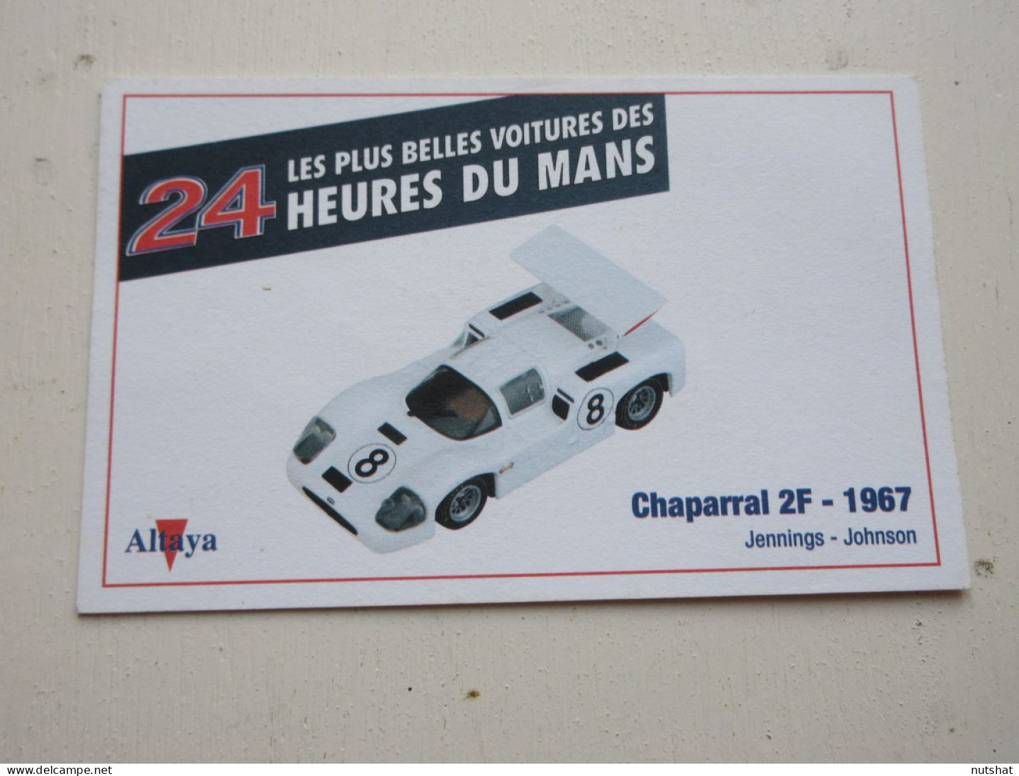 AUTO CARTE 24h Du MANS 1967 CHAPARRAL 2F - JENNINGS JOHNSON - Other