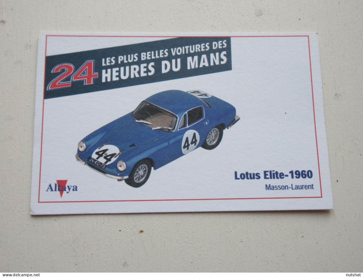 AUTO CARTE 24h Du MANS 1960 LOTUS ELITE - MASSON LAURENT - Otros