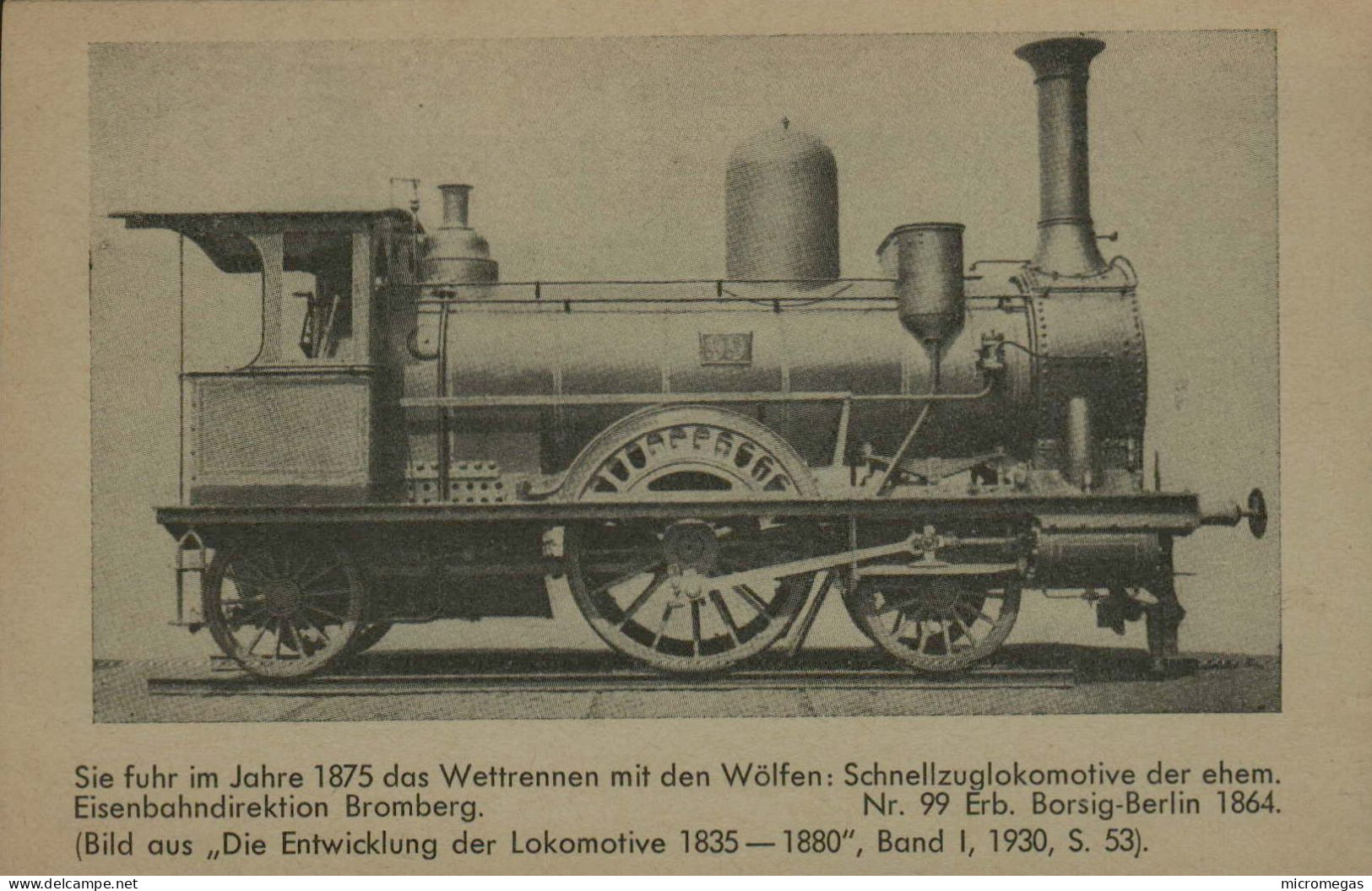 Sie Fuhr Im Jahre 1875 Das Wettrennen Mit Den Wölfen - Schnellzuglokomotive, Bromberg - Trains