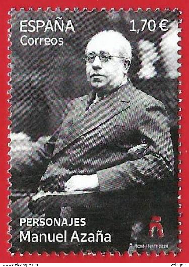 España. Spain. 2024. Personajes. Manuel Azaña. Presidente De La Republica - Neufs