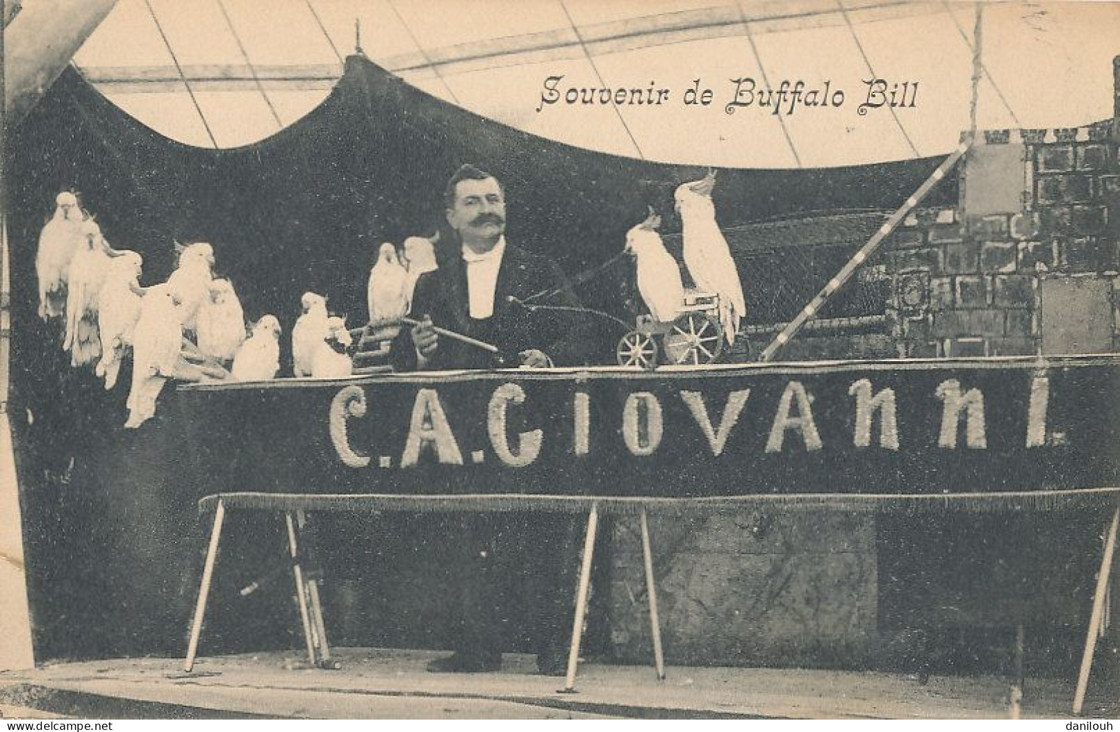 CIRQUE   Souvenir De BUFFALO BILL  C.A.GIOVANNI - Dresseur De Perroquets - Cirque