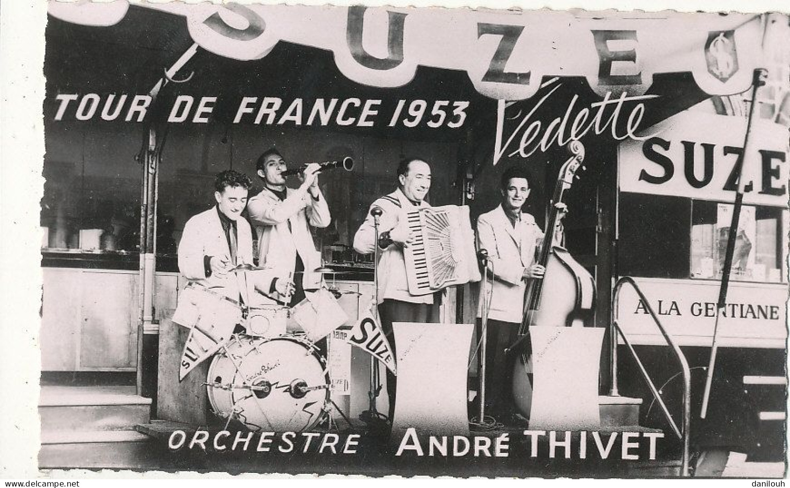 MUSIQUE - ORCHESTRE ANDRE THIVET / Tour De France 1953 / Cpsm Petit Format - Musik Und Musikanten