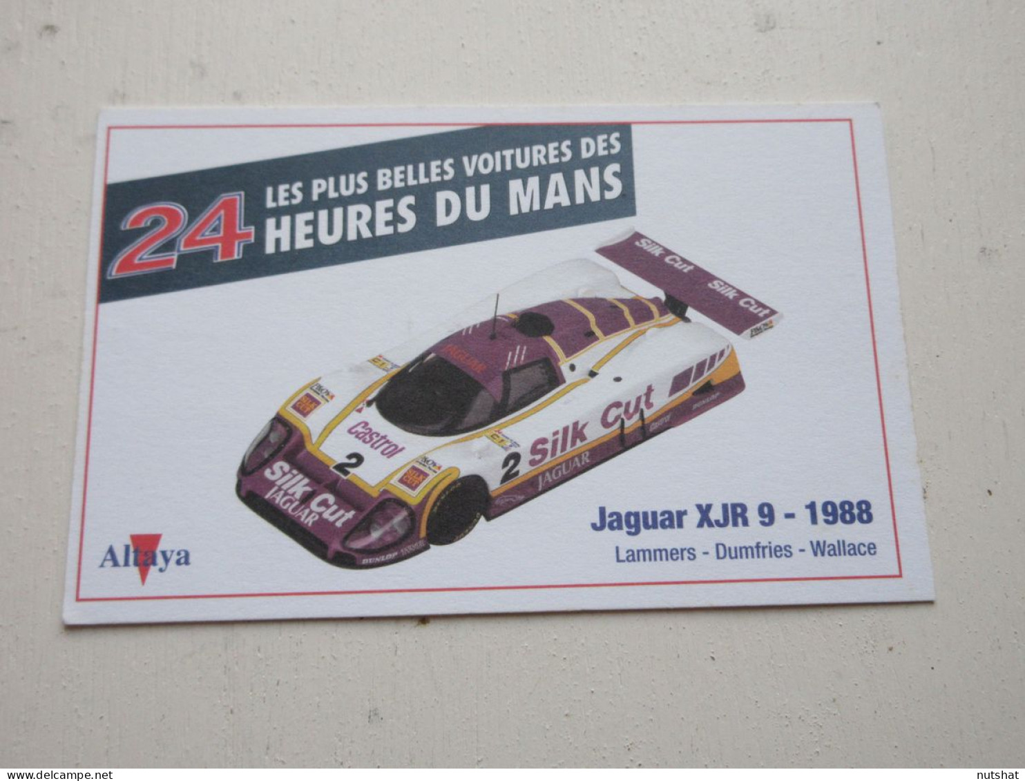 AUTO CARTE 24h Du MANS 1988 JAGUAR XJR9 - LAMMERS DUMFRIES WALLACE - Other