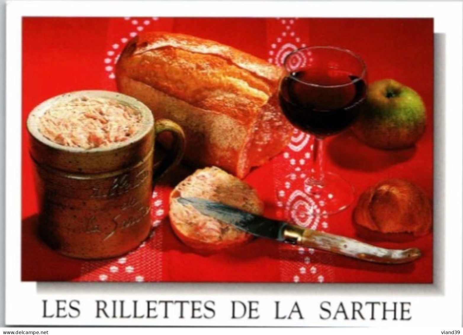 RILLETTES De La SARTHE.  -    Recettes De Cuisine  - CPM - Voir Scannes Recto-Verso - Recetas De Cocina