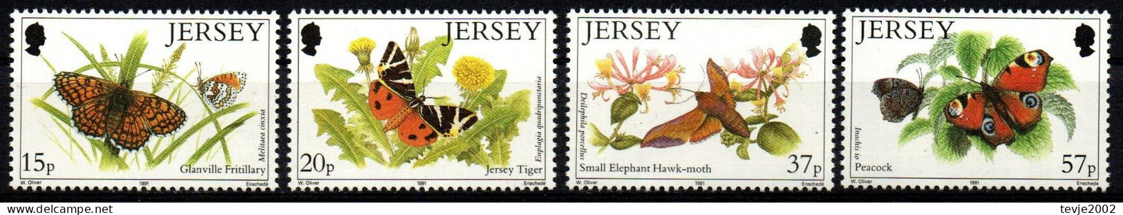 Jersey 1991 - Mi.Nr. 549 - 552 - Postfrisch MNH - Tiere Animals Schmetterlinge Butterflies - Vlinders