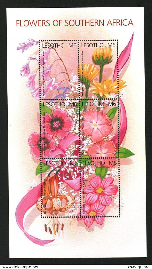 Lesotho - 2002 - Flowers - Yv 1767/72 - Other & Unclassified
