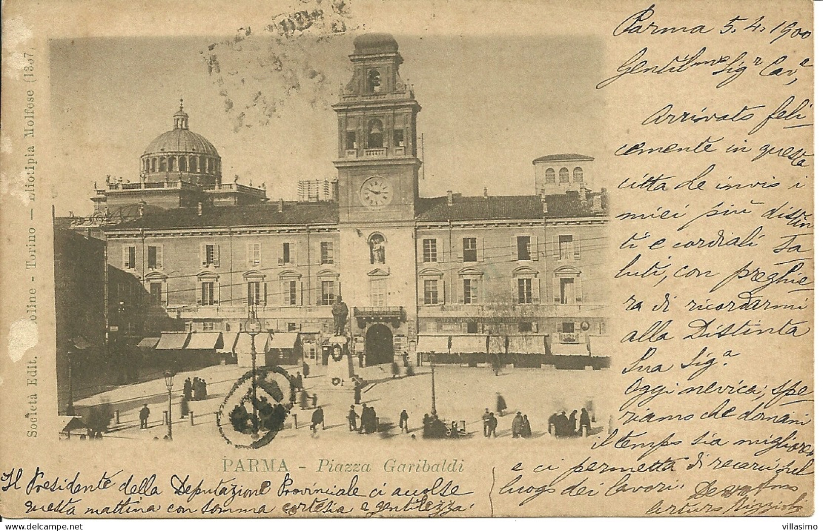 EMILIA ROMAGNA - PARMA, PIAZZA GARIBALDI - V. 1900 - Parma