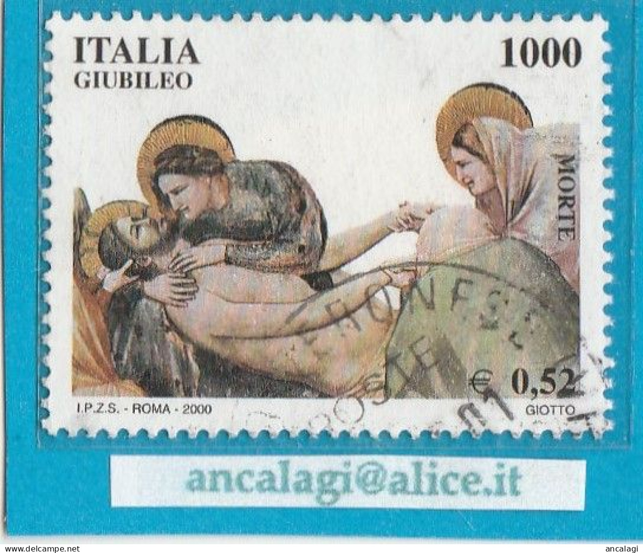 USATI ITALIA 2000 - Ref.0830B "GIUBILEO DEL 2000" 1 Val. Da L.1000 - € 0,52 - - 1991-00: Oblitérés