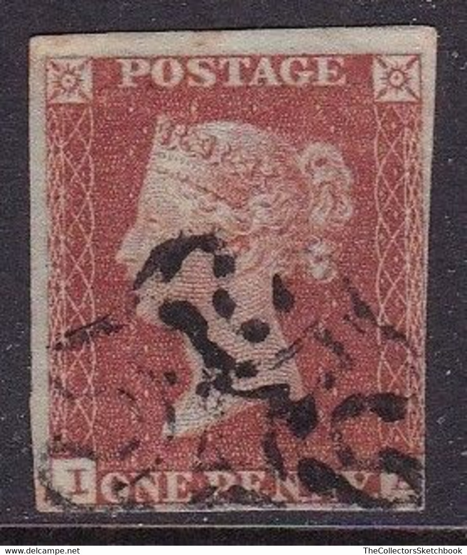 GB Line Engraved  Victoria Imperf Penny Red .  Good Used - Gebruikt