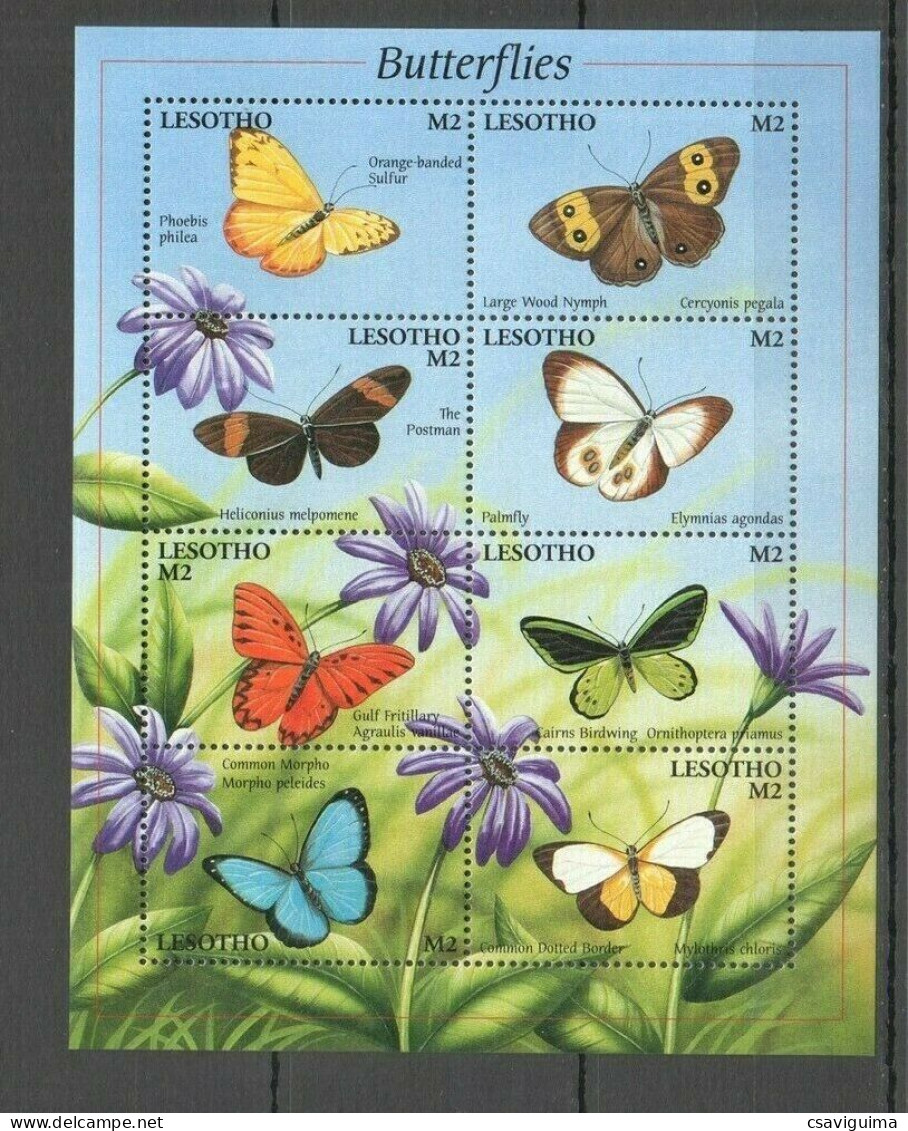 Lesotho - 2001 - Butterflies - Yv 1671/78 - Vlinders