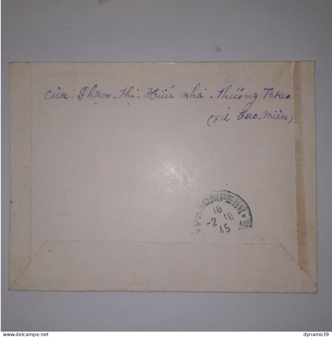 03K6 RARE - ANCIENNE LETTRE ENVELOPPE INDOCHINE 1945 CACHET A BAS LES OPPRESSEURS - Altri - Asia