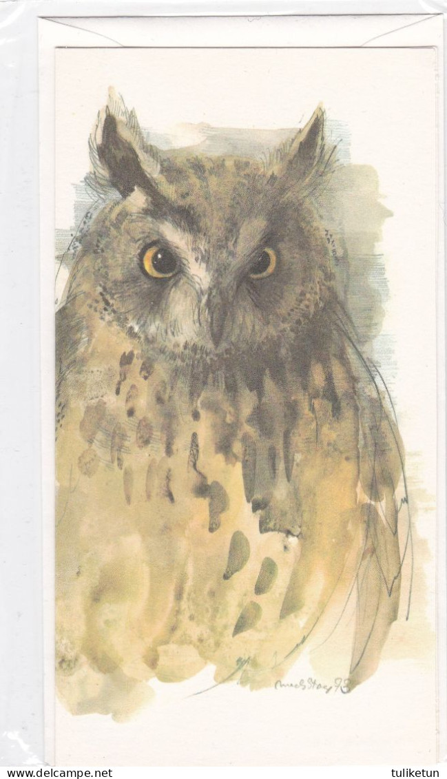 Owl - Hibou - Uil - Eule - Gufo - Coruja - Búho - Owl - Double Card - Vögel
