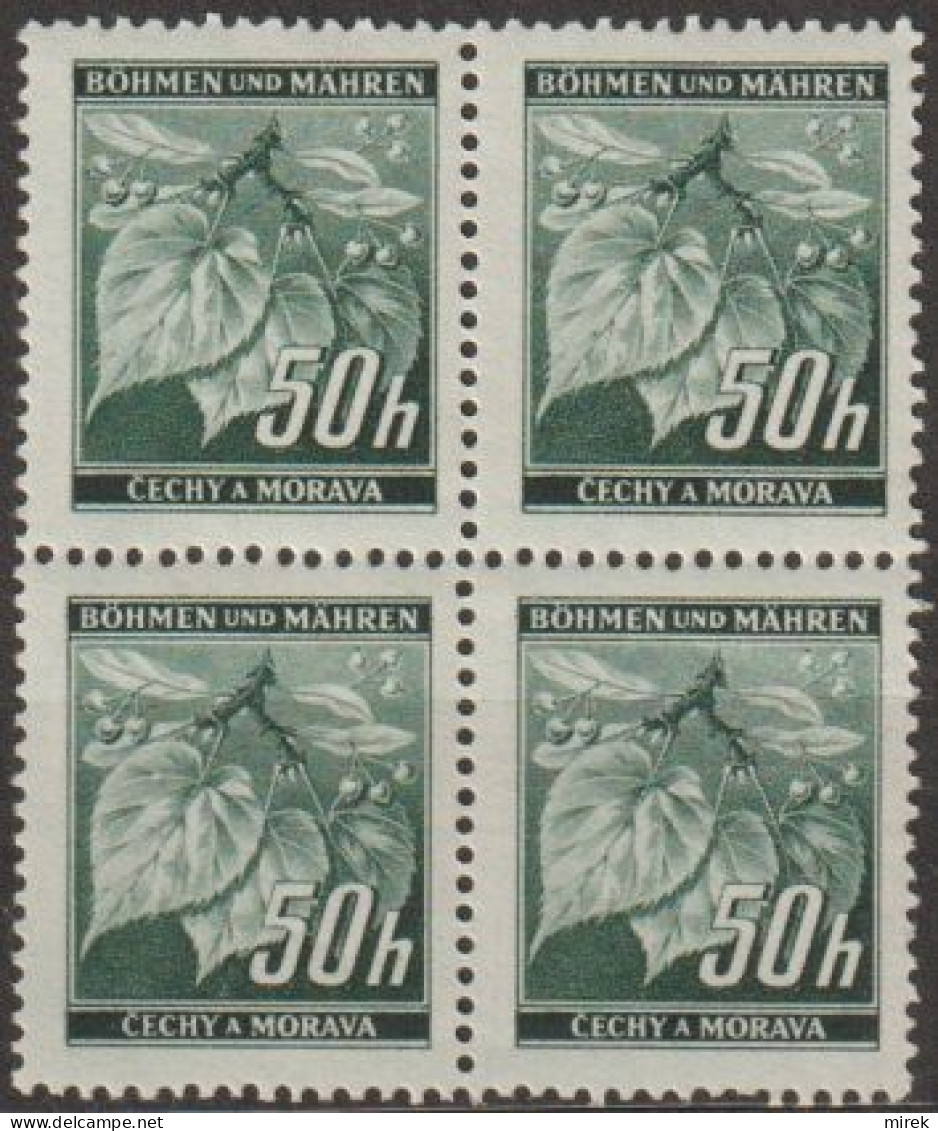 032/ Pof. 27 Gray-green (rare), 4-block - Neufs