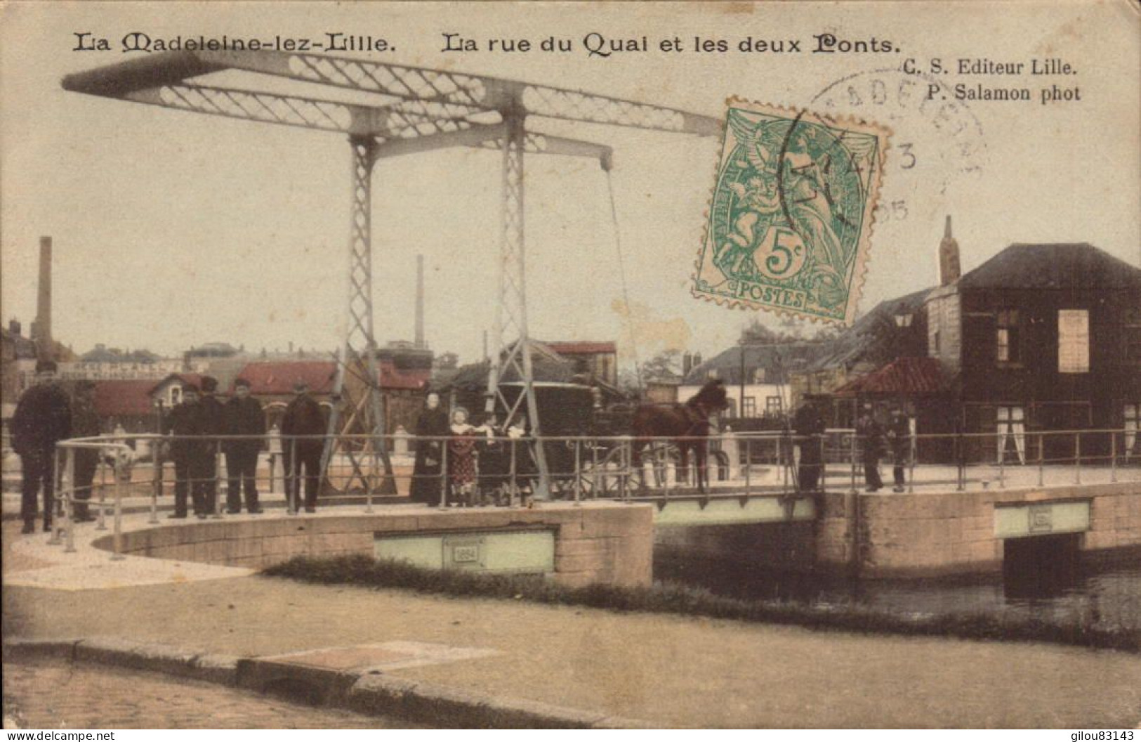 Nord, La Madeleine Lez Lille, La Rue Du Quai Et Les Deux Ponts - La Madeleine