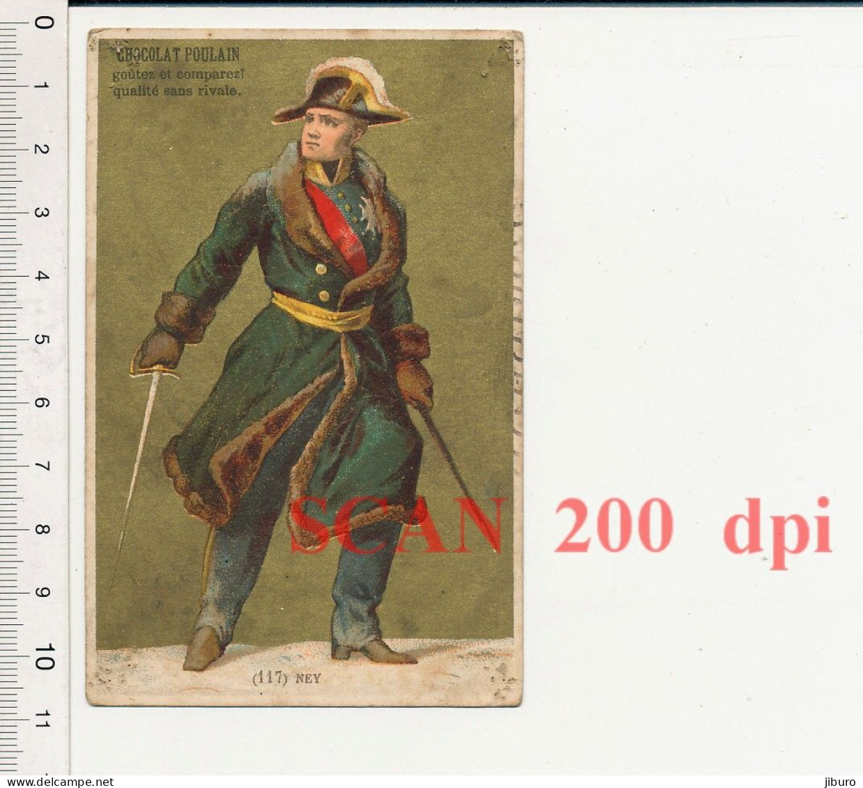 (avec Défauts) Image Chromo Ancienne Chocolat Poulain Maréchal Ney Portrait Armée Napoléonienne - Poulain