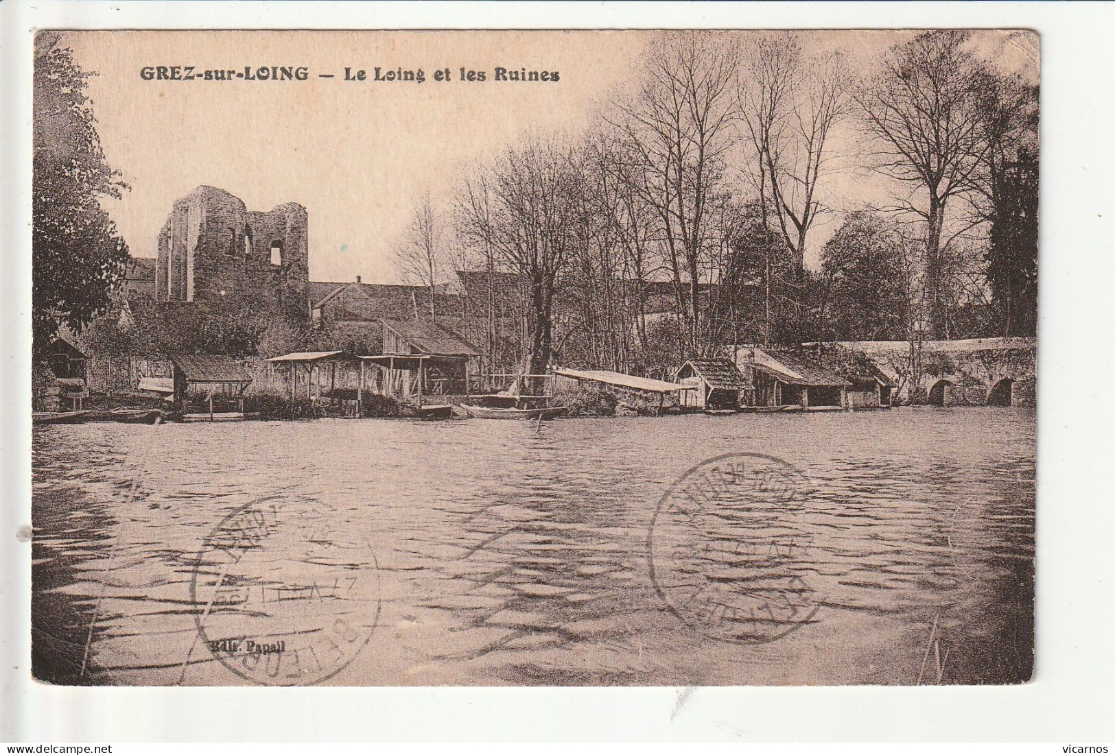 CP 77 GRETZ SUR LOING Le Loing Et Les Ruines - Gretz Armainvilliers