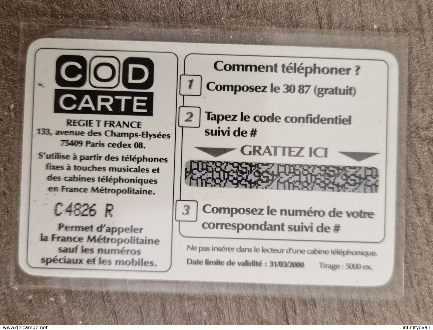 TICKET DE TELEPHONE 30 MIN SANARY NEUF - Biglietti FT