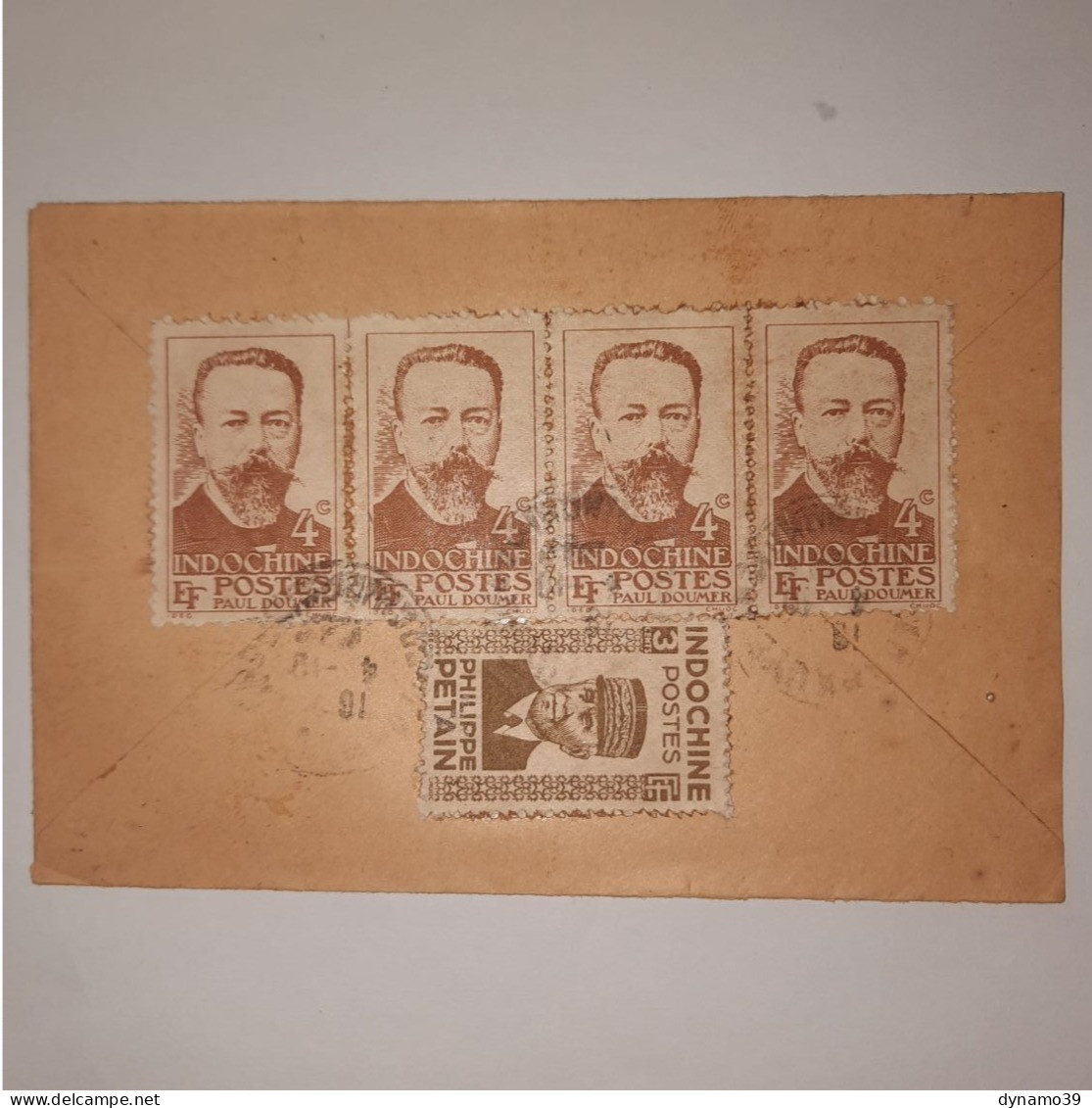 03K6 RARE - ANCIENNE LETTRE ENVELOPPE INDOCHINE 1945 CACHET A BAS LES OPPRESSEURS - Otros - Asia