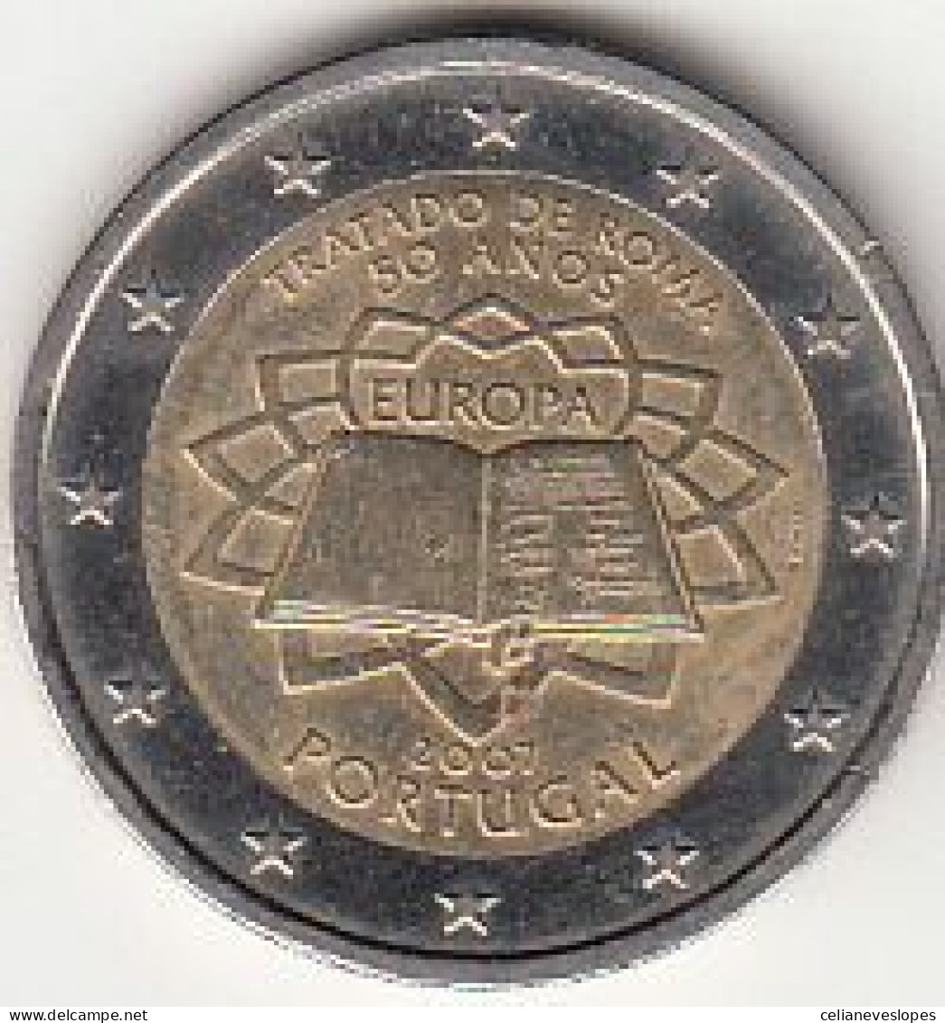 Moeda De Portugal, (03), 2 Euro Do Tratado De Roma De 2007, UNC - Portogallo