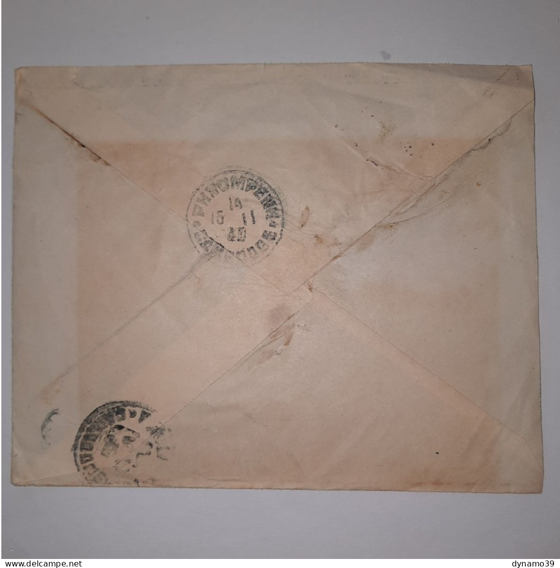 03K6 RARE - ANCIENNE LETTRE ENVELOPPE INDOCHINE 1945 CACHET A BAS LES OPPRESSEURS - Asia (Other)