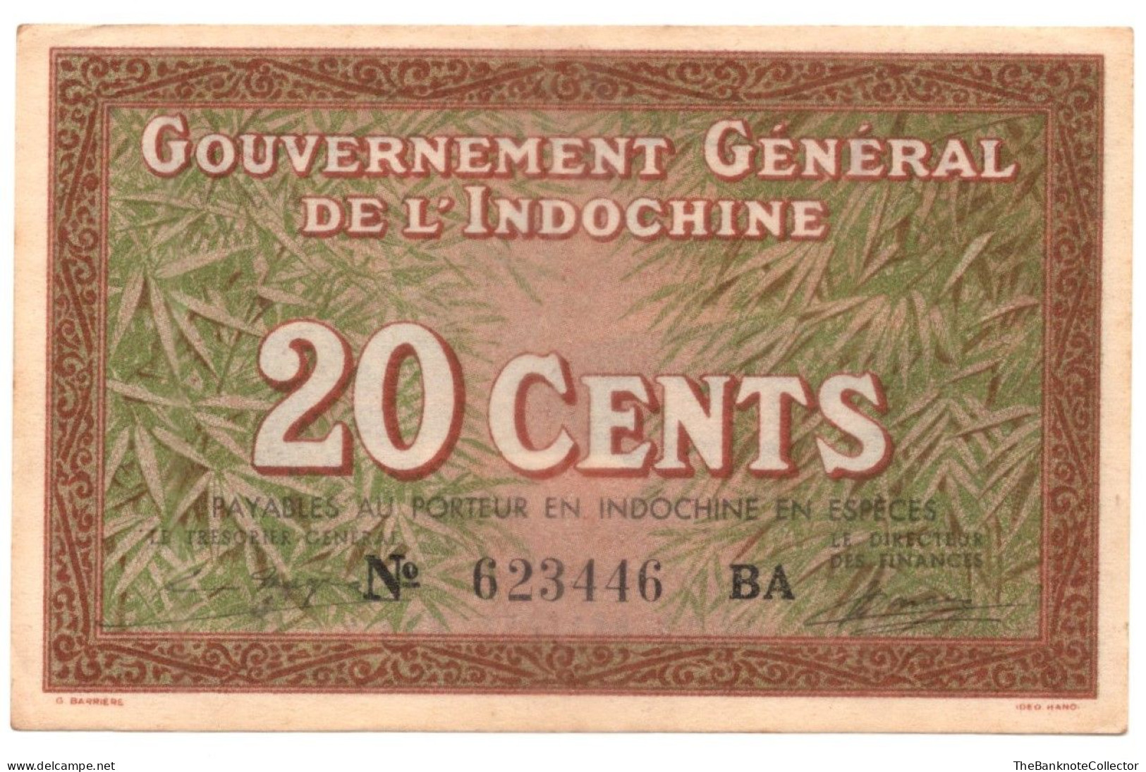 French Indochina 20 Cents ND 1939 P-86 AUNC - Other - Asia