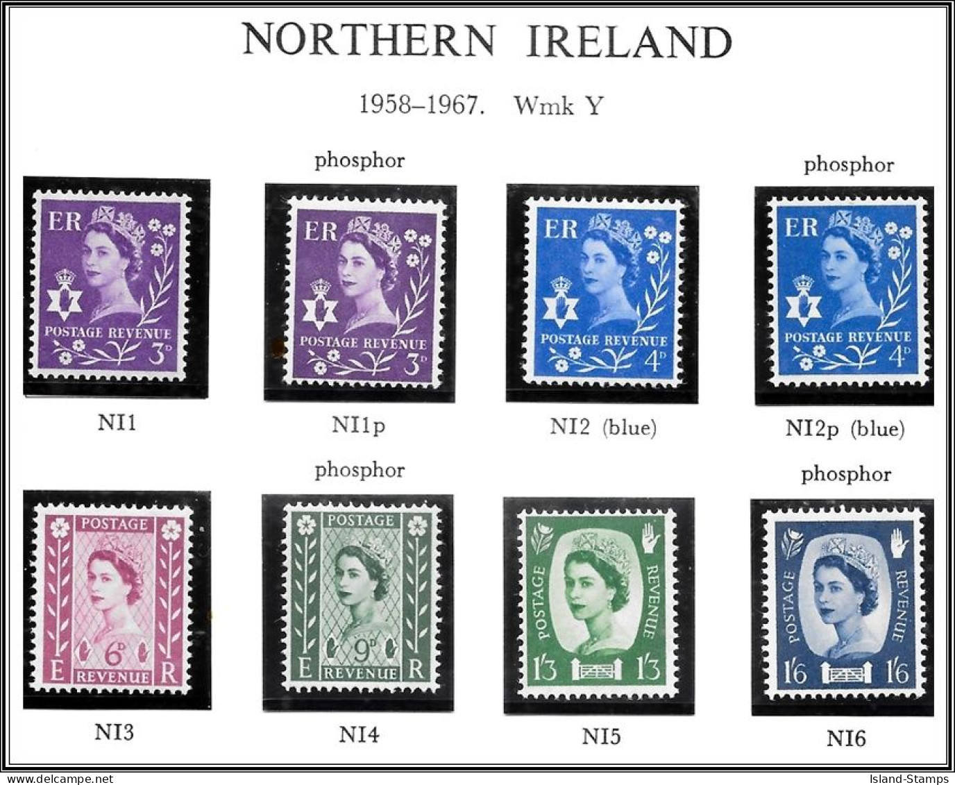 1958-69 Northern Ireland SG NI1-NI19 Set Of 13 Pre-Decimal Definitives Unmounted Mint Hrd2d - Nuovi