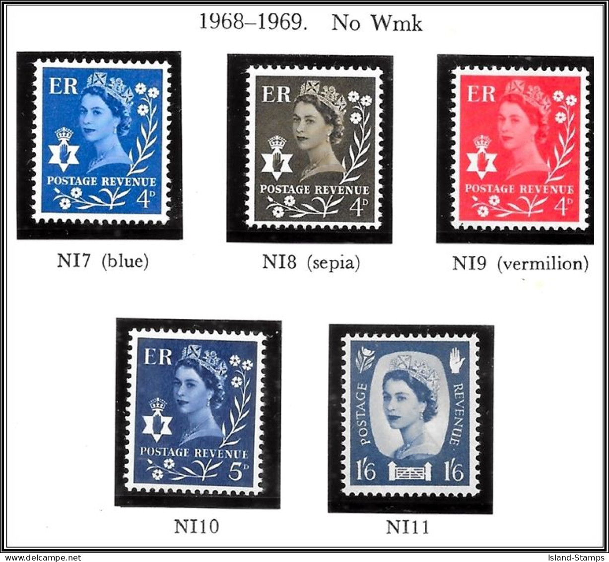 1958-69 Northern Ireland SG NI1-NI19 Set Of 13 Pre-Decimal Definitives Unmounted Mint Hrd2d - Unused Stamps