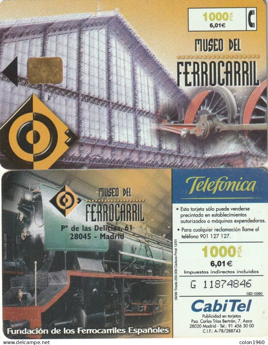 ESPAÑA. CP-168. MUSEO DEL FERROCARRIL. 09-1999. (665) - Conmemorativas Y Publicitarias