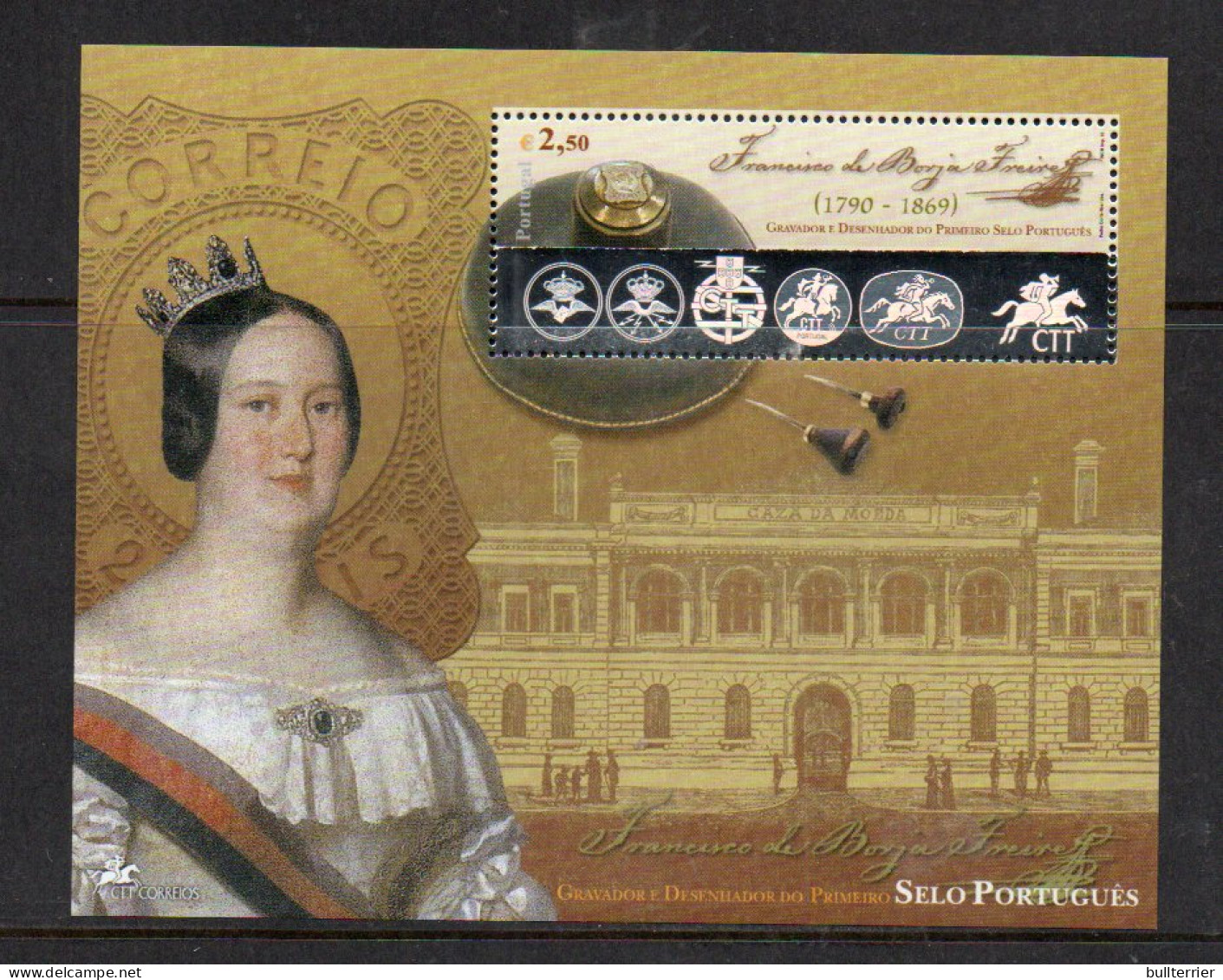 PORTUGAL -  2003 - STAMP 150TH ANNIVERSARY SOUVENIR SHEET (sg Ms 3447)  MINT NEVER HINGED  SG CAT £18 - Ungebraucht