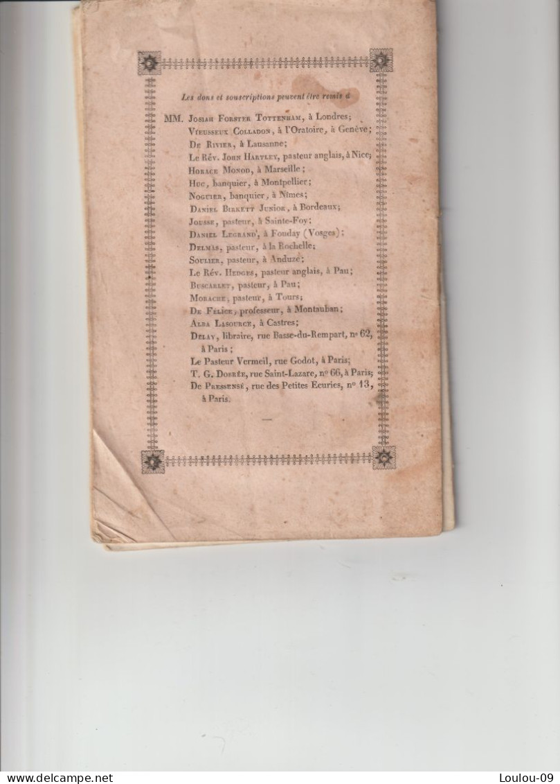 Saverdun (09)1841-Institut Protestant (56pages D'Historique ) - Autres & Non Classés