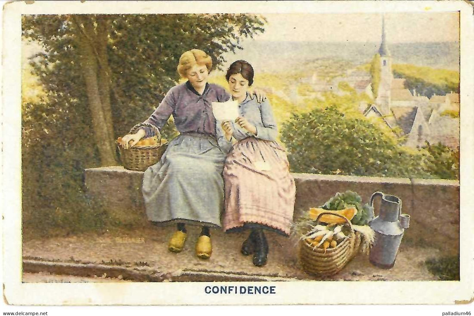 PUBLICITE CHOCOLAT L'AIGLON "CONFIDENCE" - PAS CIRCULE - Carte Postale Ancienne - Reclame