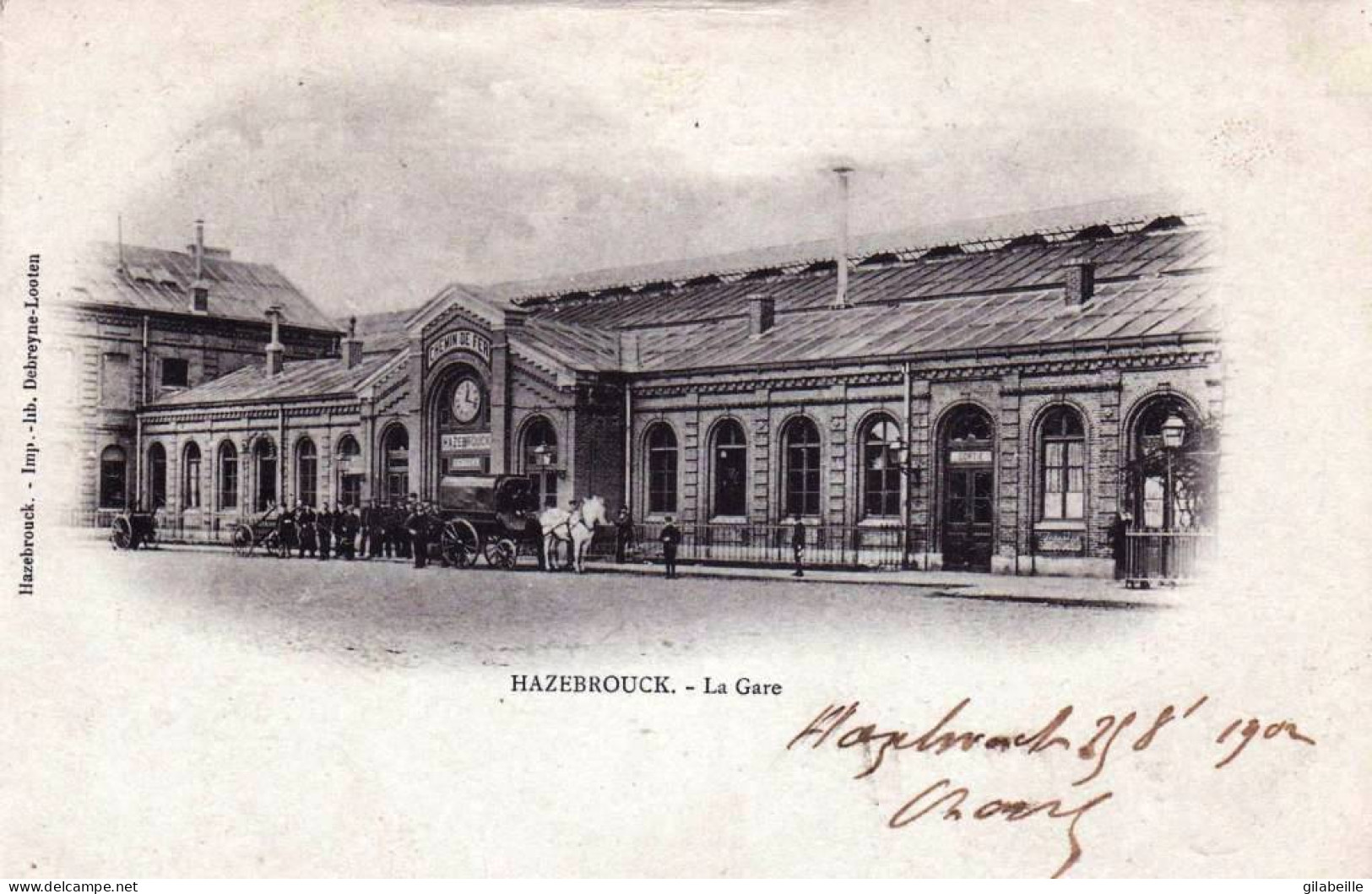 59 - Nord -  HAZEBROUCK -  La Gare  - Carte Precurseur 1902 - Hazebrouck