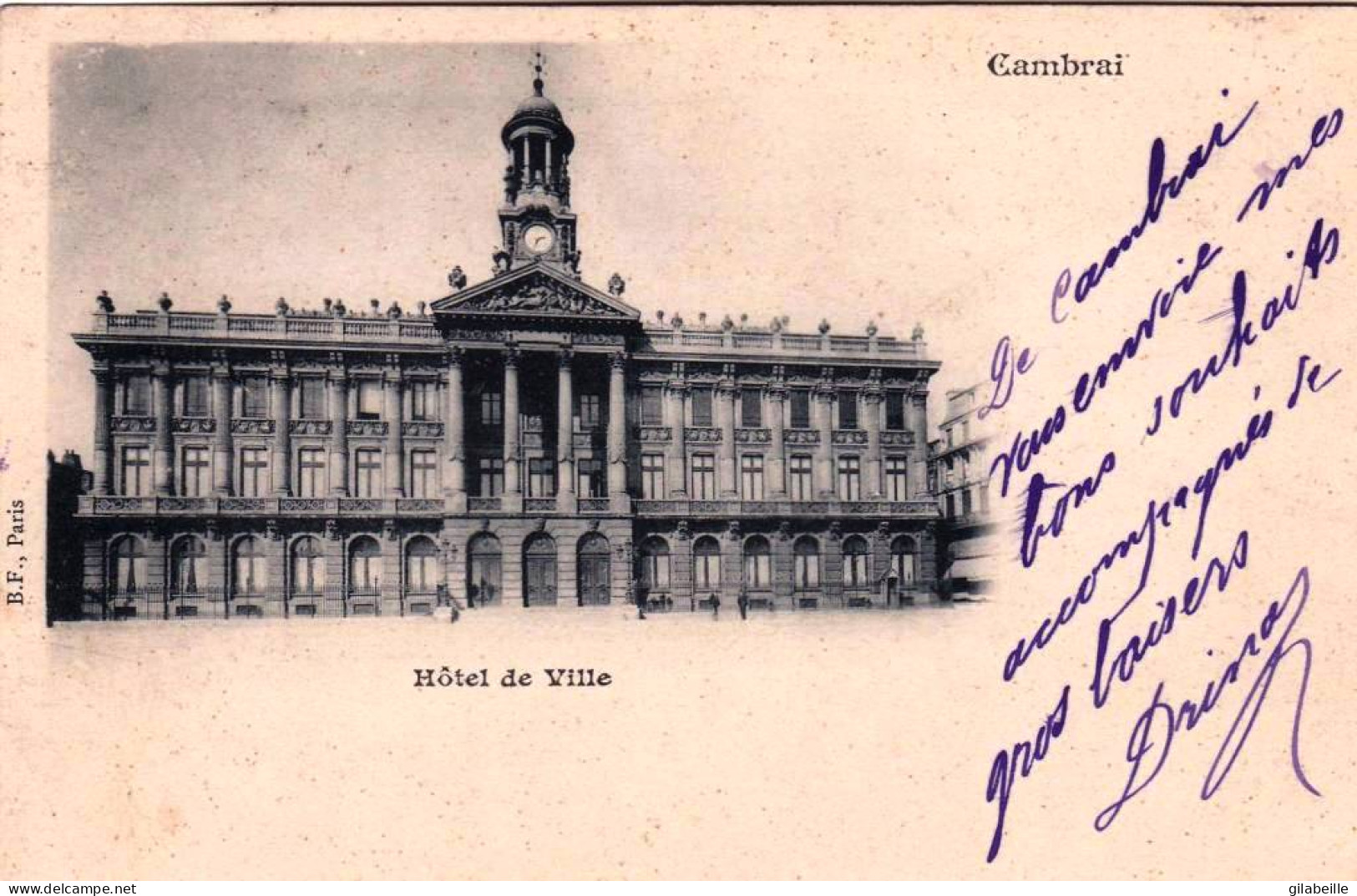 59 - Nord -  CAMBRAI - L Hotel De Ville  - Carte Precurseur 1900 - Cambrai