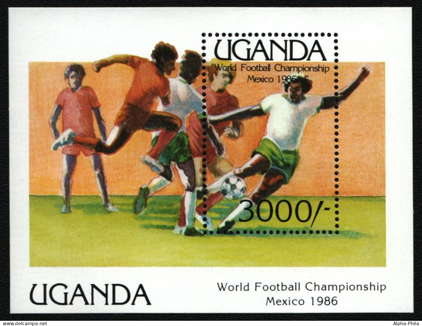 Uganda 1986 - Mi-Nr. Block 56 ** - MNH - Fußball / Soccer - Uganda (1962-...)