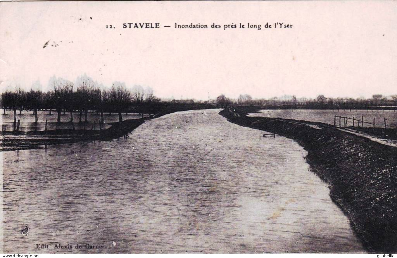 Belgique -  STAVELE ( Alveringem )  - Inondation Des Prés Le Long De L Yser - Alveringem