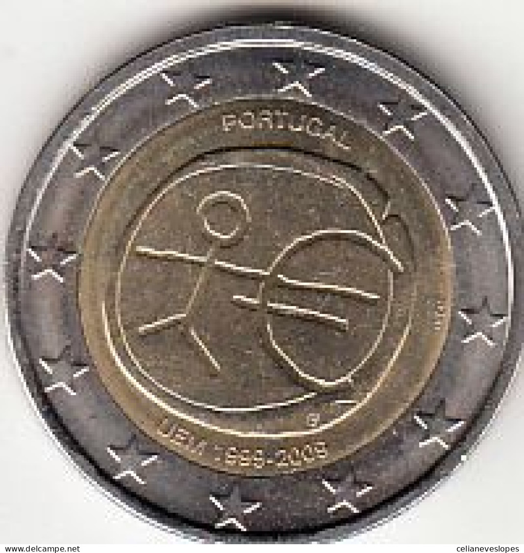 Moeda De Portugal, (06), 2 Euro Do Aniversário Da União Economica E Monetária De 2009, UNC - Portogallo