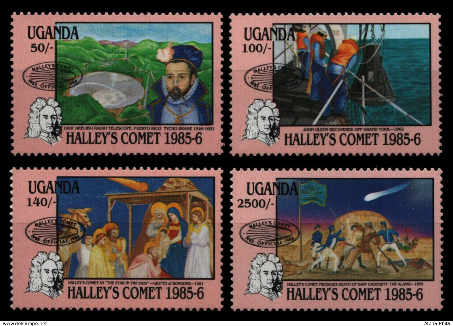 Uganda 1986 - Mi-Nr. 499-502 ** - MNH - Raumfahrt / Space - Halley - Ouganda (1962-...)