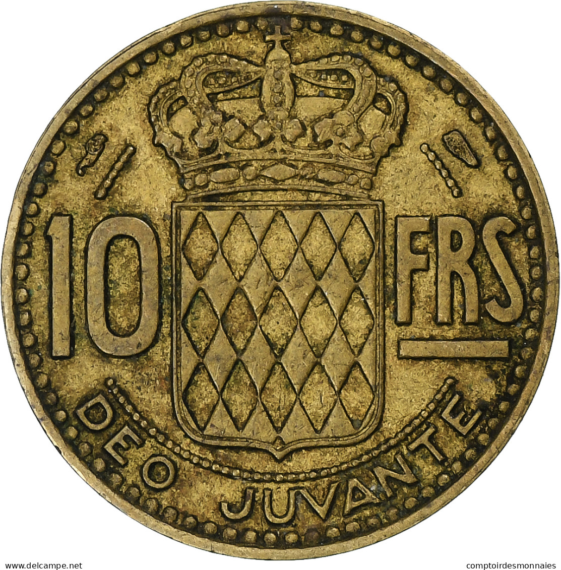 Monaco, Rainier III, 10 Francs, 1950, Paris, Cupro-Aluminium, TTB - 1922-1949 Louis II