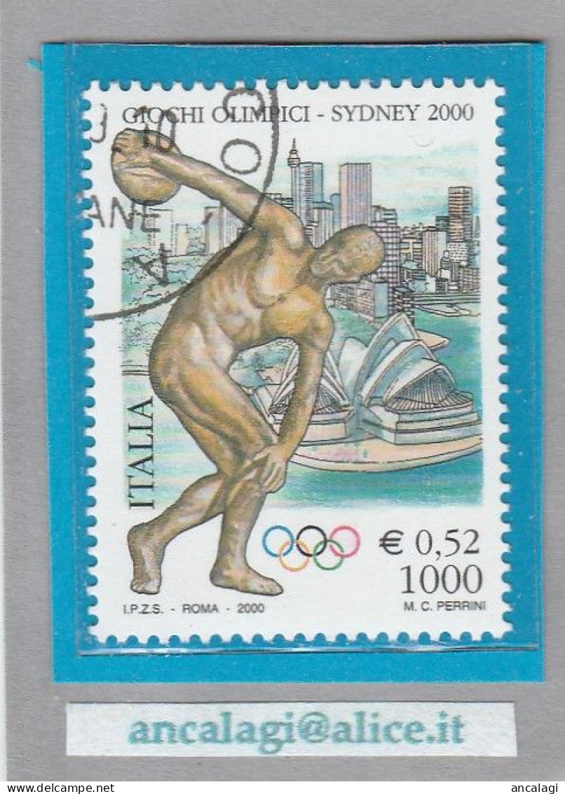 USATI ITALIA 2000 - Ref.0834 "GIOCHI OLIMPICI - SYDNEY" 1 Val. - - 1991-00: Usados