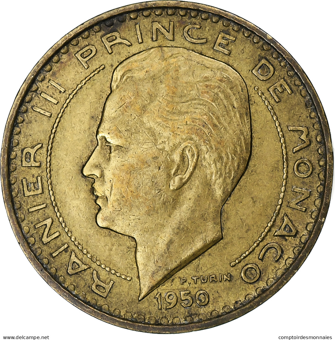 Monaco, Rainier III, 10 Francs, 1950, Paris, Cupro-Aluminium, TTB+ - 1922-1949 Louis II