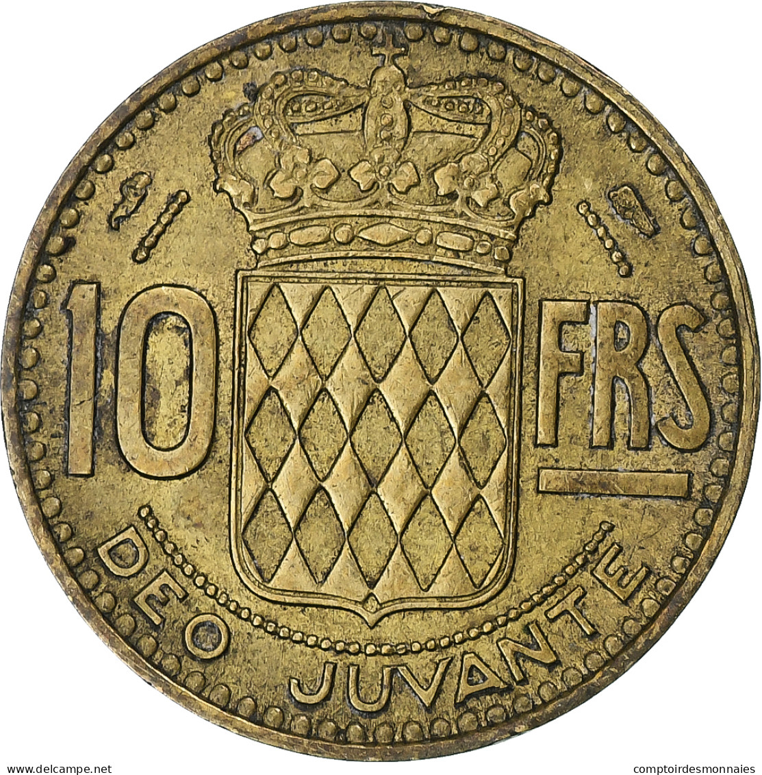 Monaco, Rainier III, 10 Francs, 1950, Paris, Cupro-Aluminium, TTB+ - 1922-1949 Luigi II