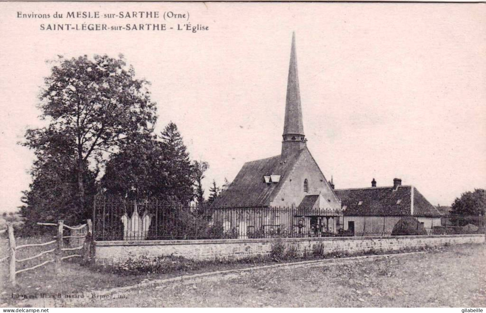 61 - Orne -  SAINT LEGER  Sur SARTHE - L Eglise Et Le Cimetiere - Vimoutiers