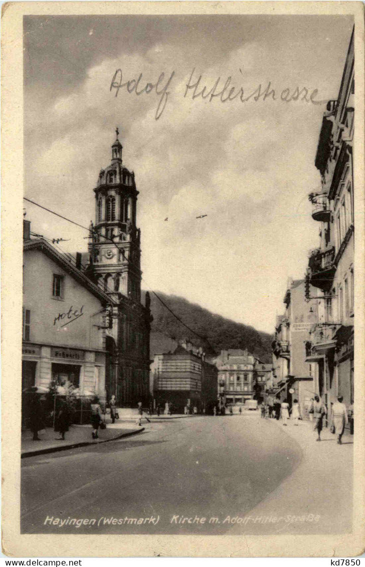 Hayingen - Kirche Mit Adolf Hitler Strasse - Reutlingen